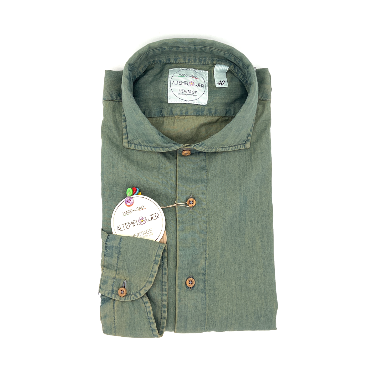ALTEMFLOWER CAMICIA JEANS UOMO