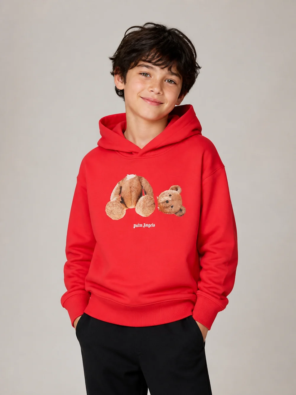PALM ANGELS FELPA CAPPUCCIO UNISEX BAMBINO