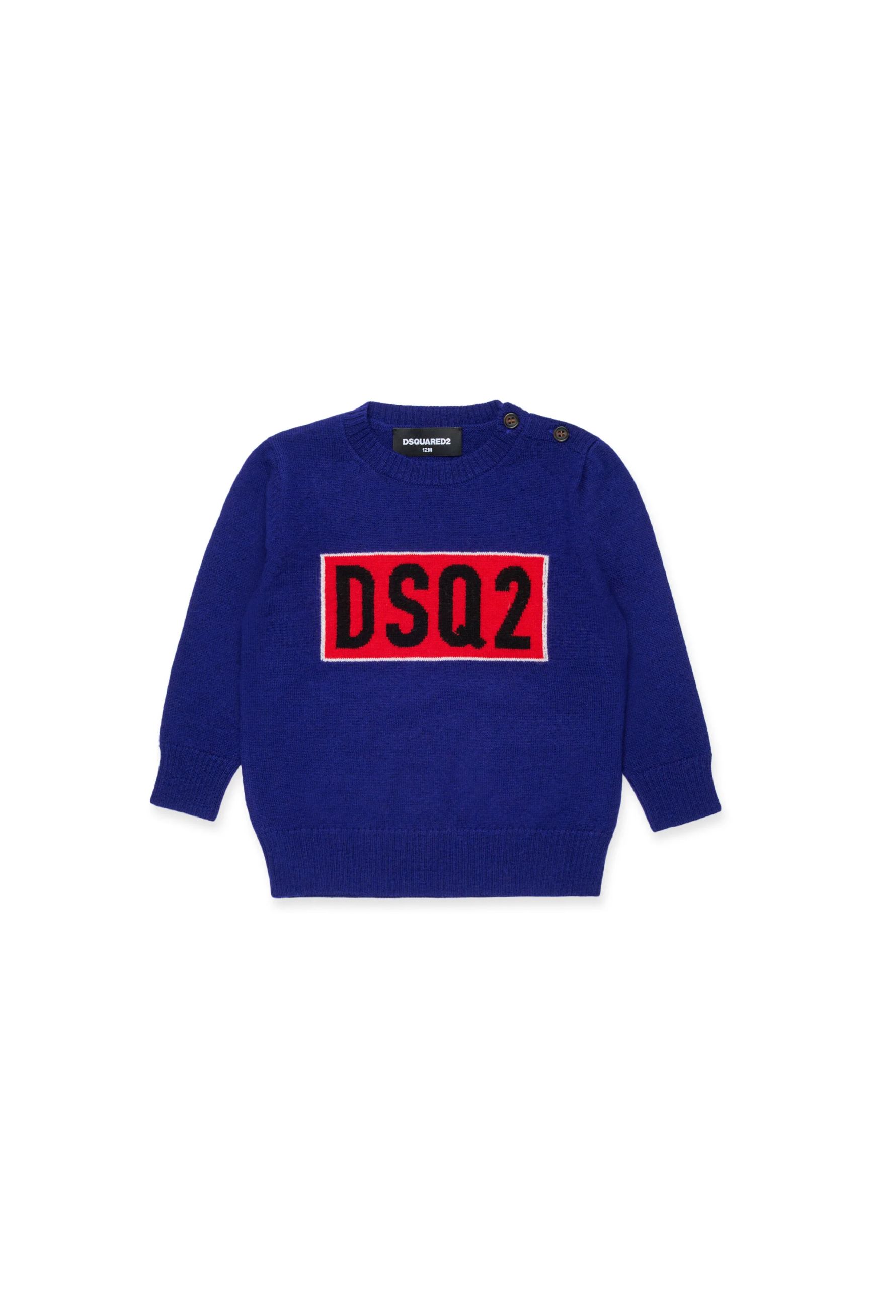 DSQUARED2 KIDS MAGLIA GIROCOLLO NEONATO