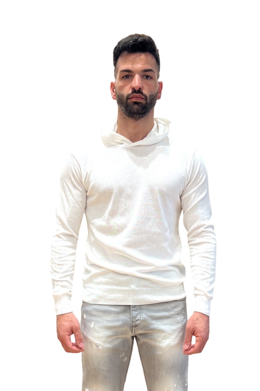 ROBERTO PEPE LUXURY MAGLIA CON CAPPUCCIO UOMO