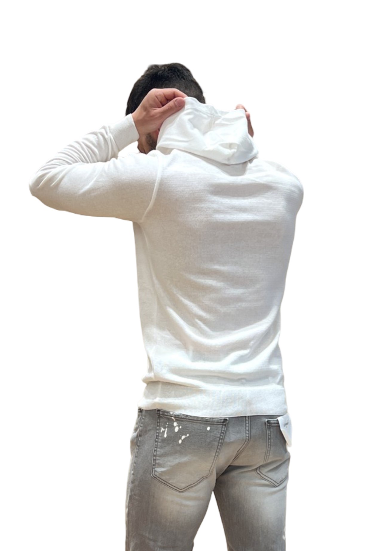 ROBERTO PEPE LUXURY MAGLIA CON CAPPUCCIO UOMO