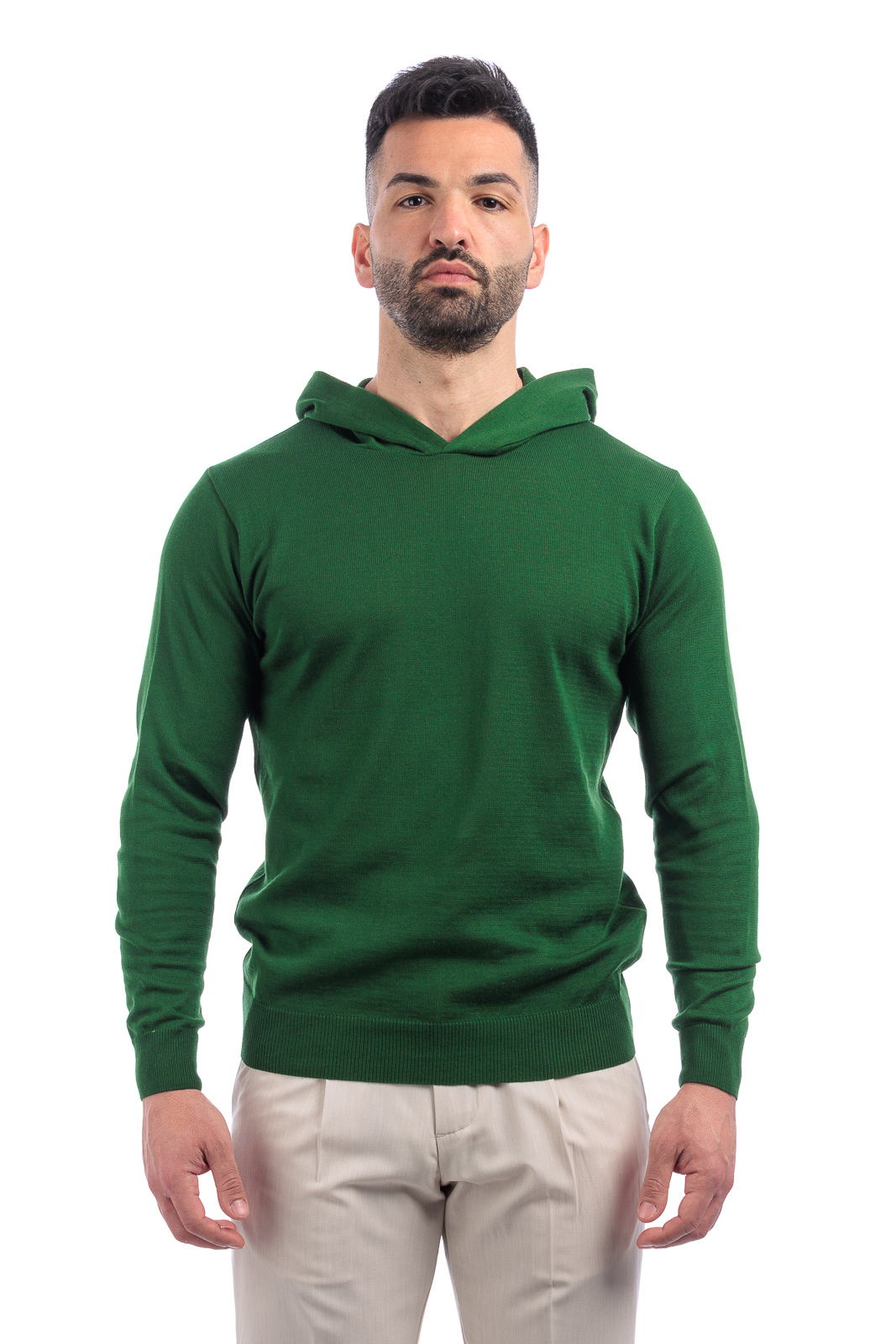 ROBERTO PEPE LUXURY MAGLIA CON CAPPUCCIO UOMO