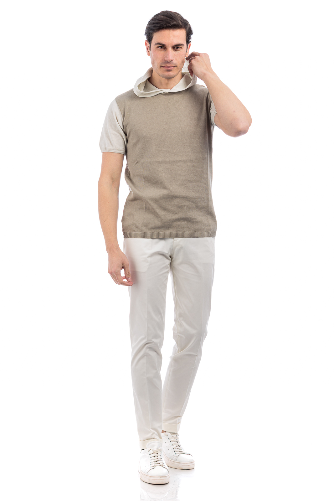 ROBERTO PEPE LUXURY MAGLIA CAPPUCCIO UOMO