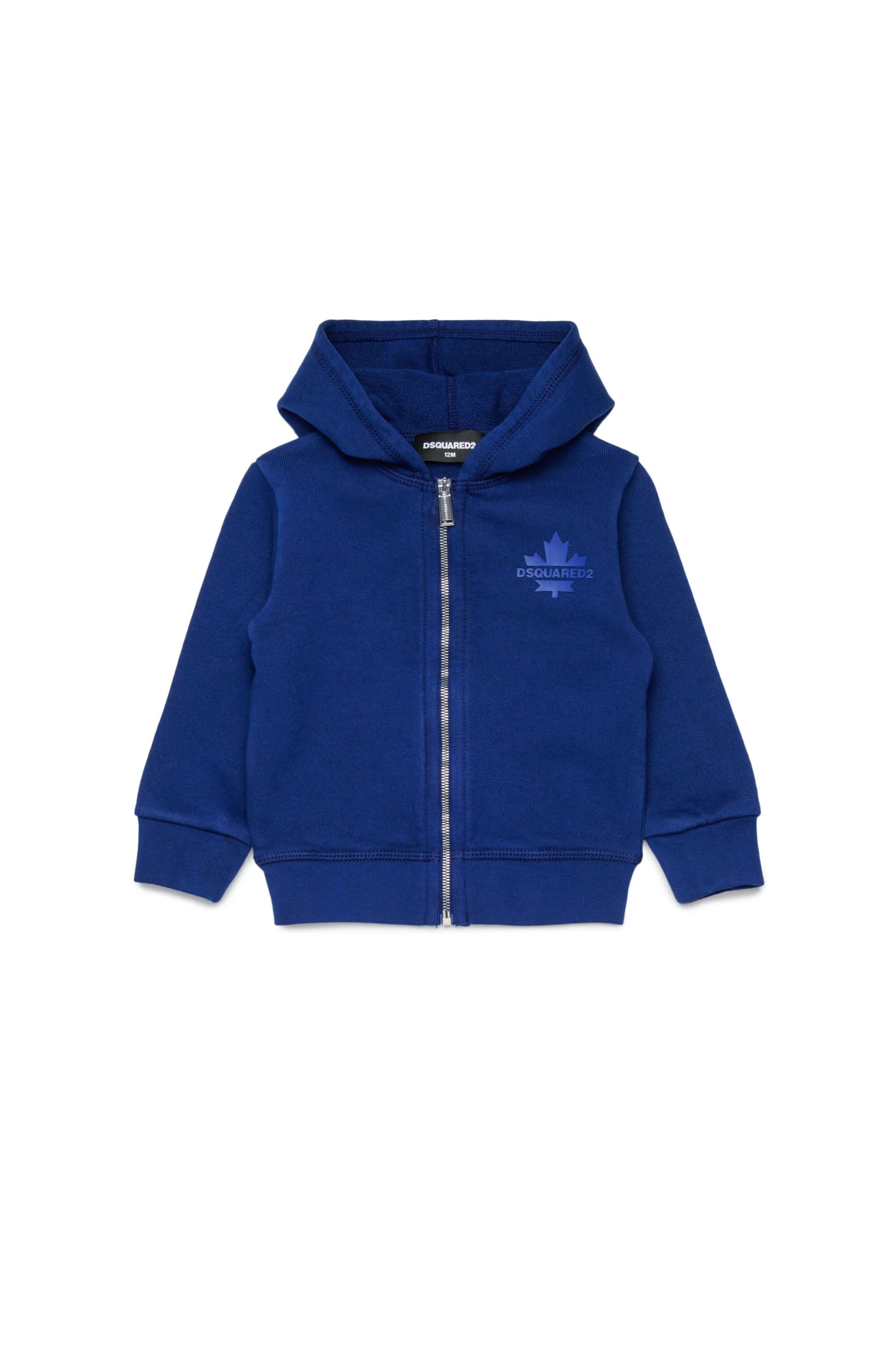 DSQUARED2 KIDS FELPA ZIP CAPPUCCIO NEONATO