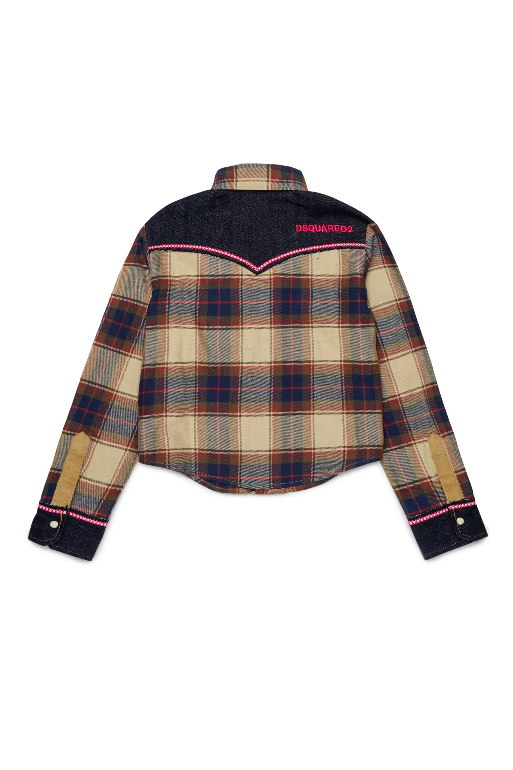 DSQUARED2 KIDS CAMICIA QUADRO BIMBA/DONNA