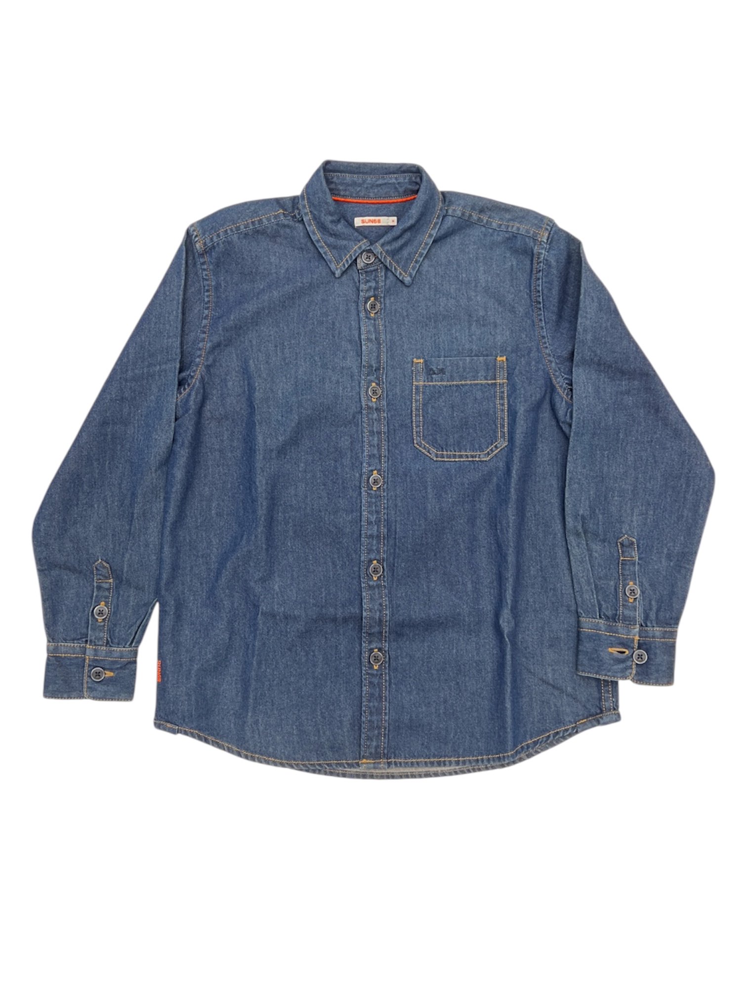 SUN68 KIDS CAMICIA JEANS BIMBO