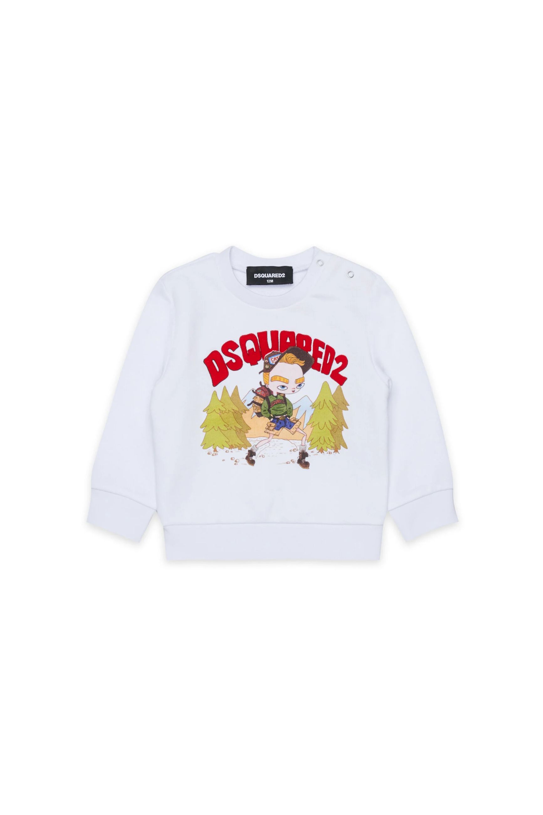 DSQUARED2 KIDS FELPA GIROCOLLO NEONATO