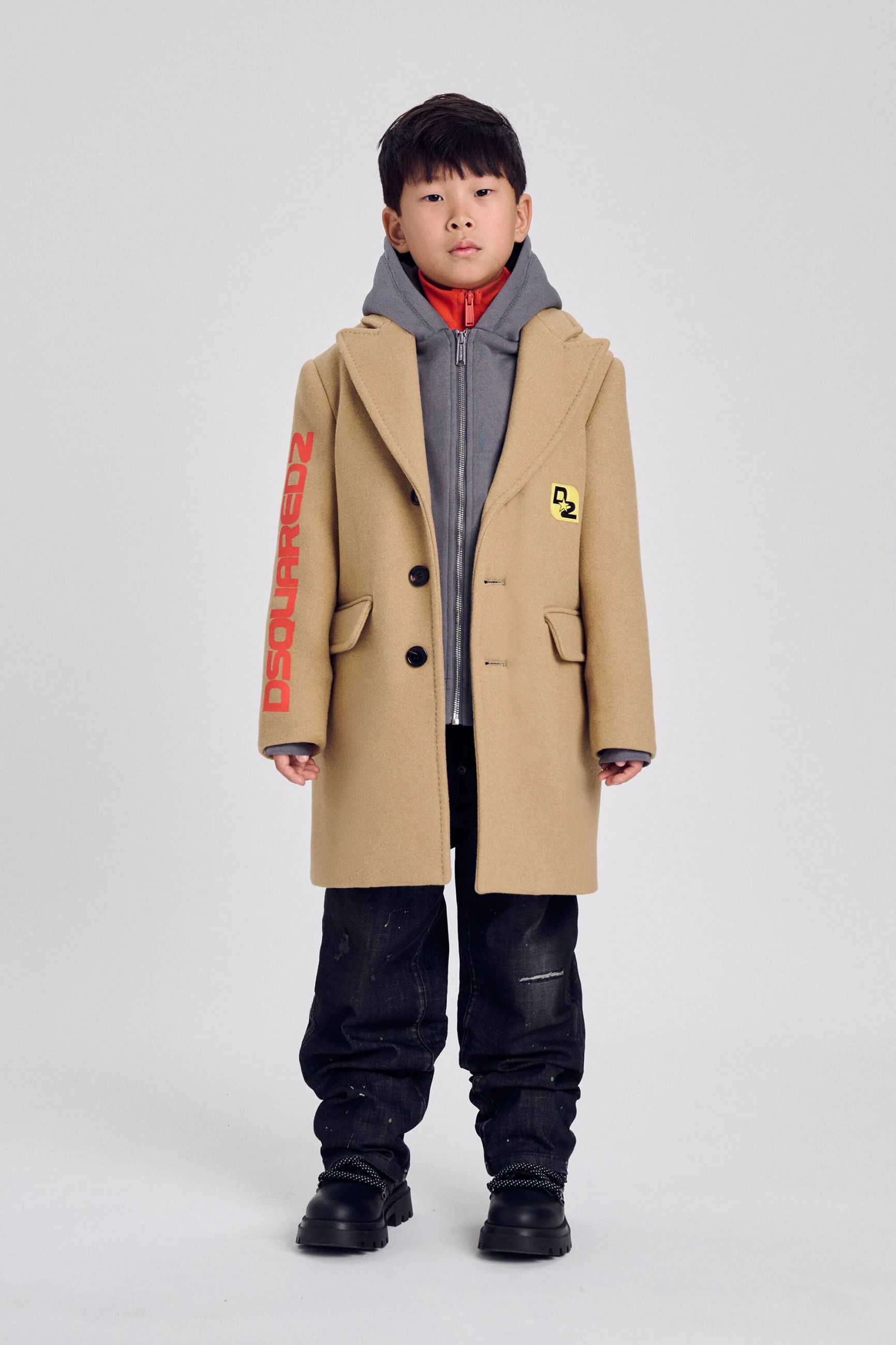 DSQUARED2 KIDS CAPPOTTO CAPPUCCIO BIMBO