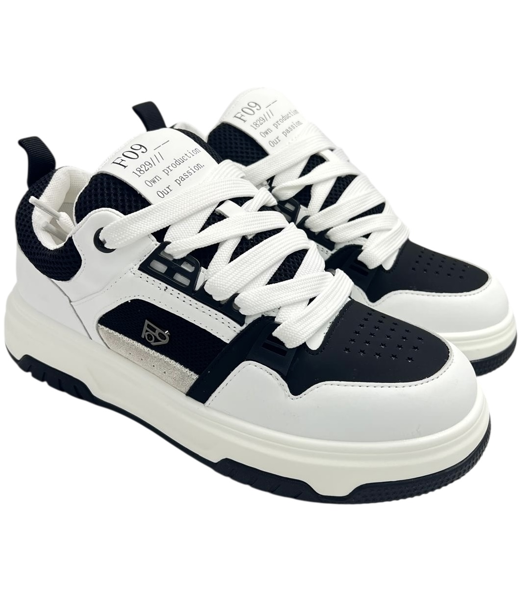 F09 Sneakers Pelle E Tessuto Tecnico MINZE