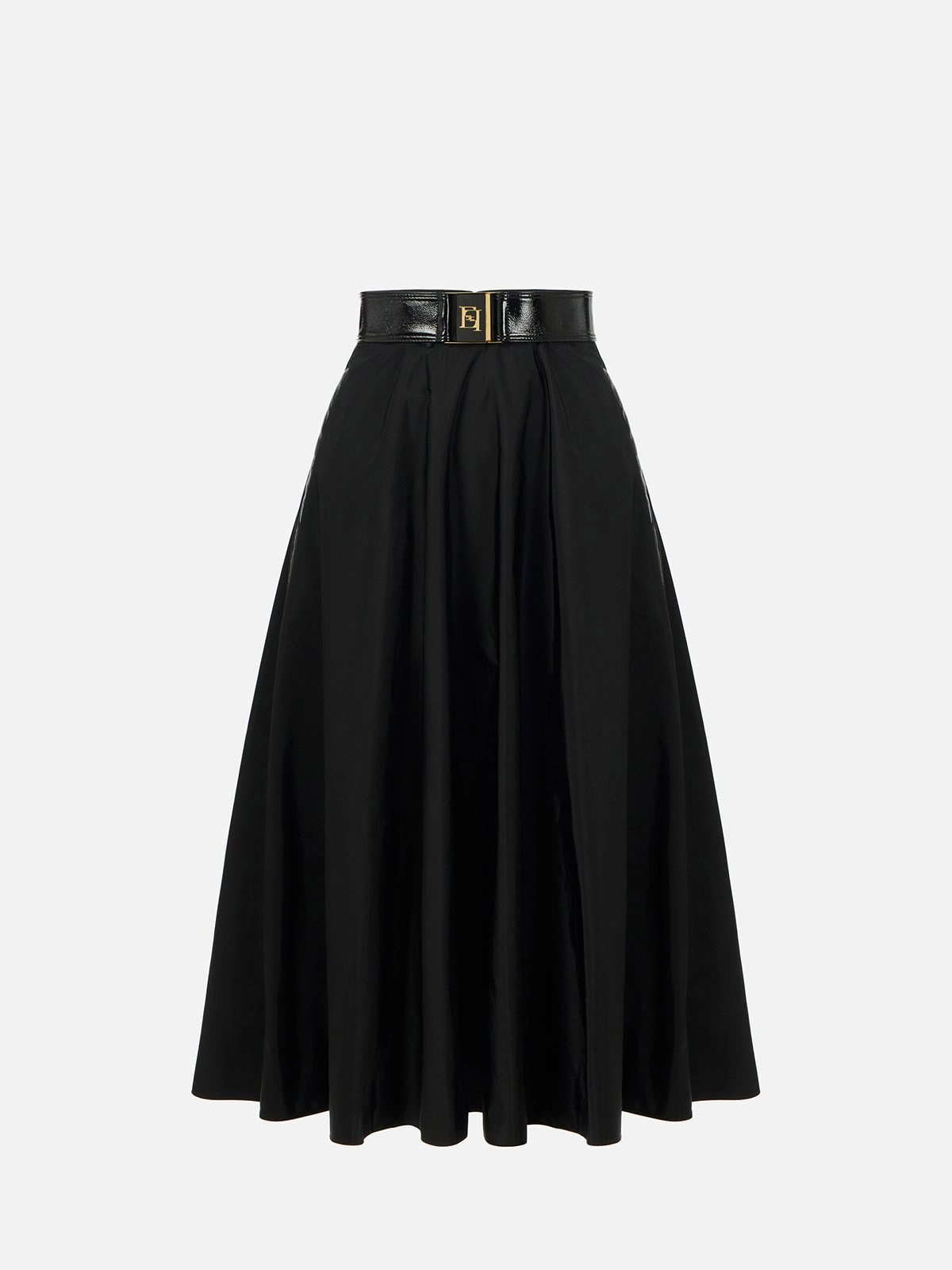 GO13857E2 Elisabetta Franchi Gonna In Tessuto Vela Con Cintura