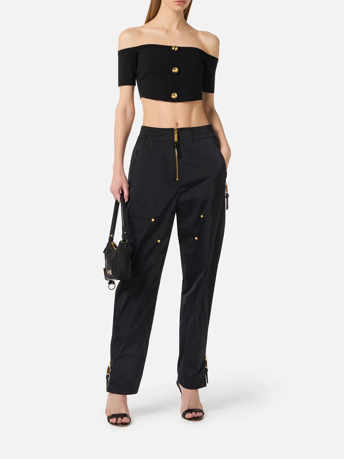 PA16461E2 Elisabetta Franchi Sailing Fabric Trousers