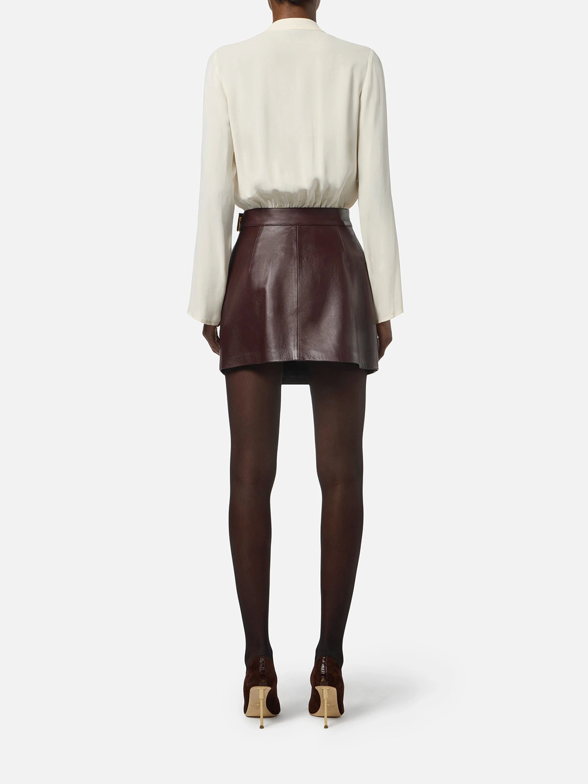 花*様 ELISABETTA FRANCHI マイクロリブ 胸ポケット ポロシャ Elisabetta Franchi double-cuff Satin Blouse | Yellow | FARFETCH