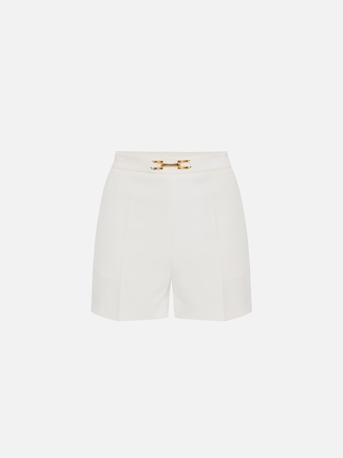 SH00751E2 Elisabetta Franchi Crêpe Shorts With Clamp And Flaps