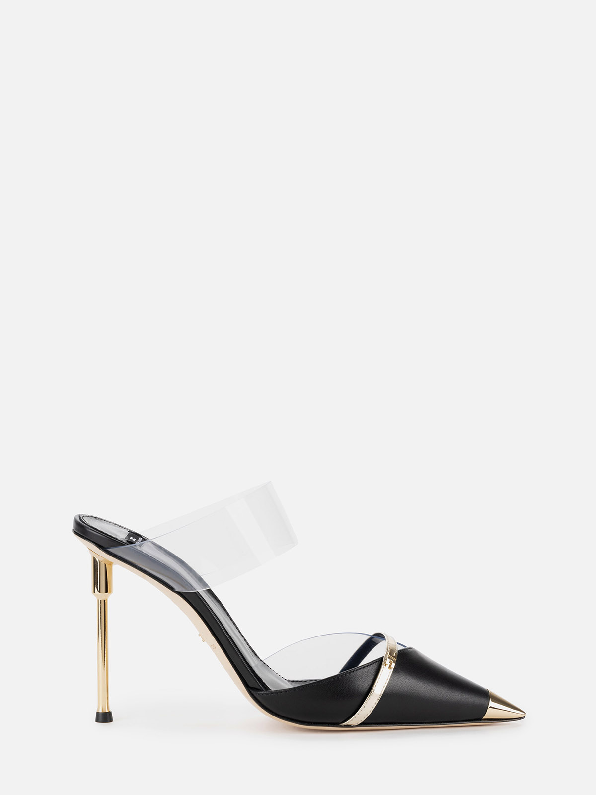 SA04L42E2 Elisabetta Franchi Sabot In Leather And PVC
