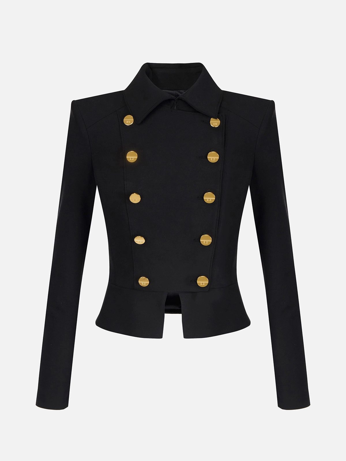 GI18557E2 Elisabetta Franchi Bi-Elastic Fabric Jacket with