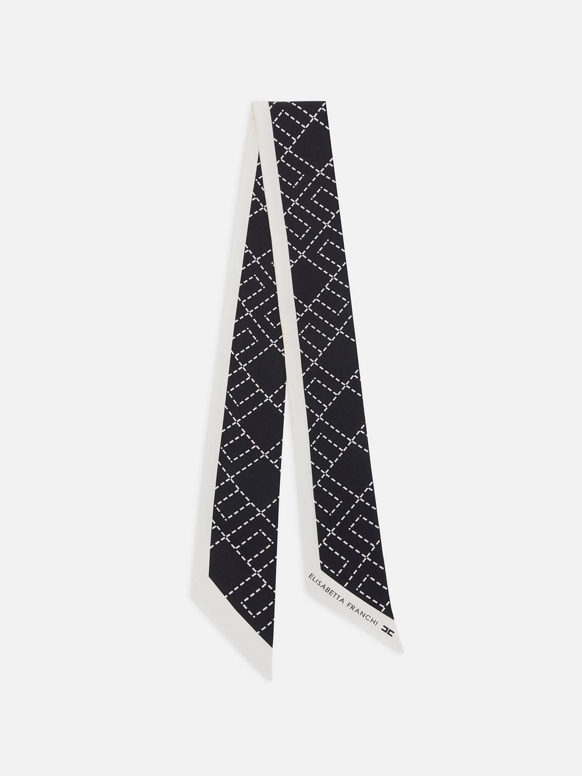 FO10F56E2 Elisabetta Franchi Silk Twill Scarf