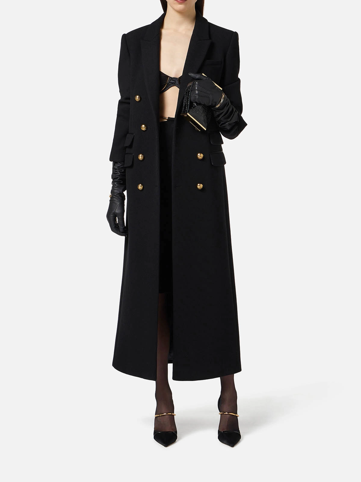CP00256E2 Elisabetta Franchi Wool Coat