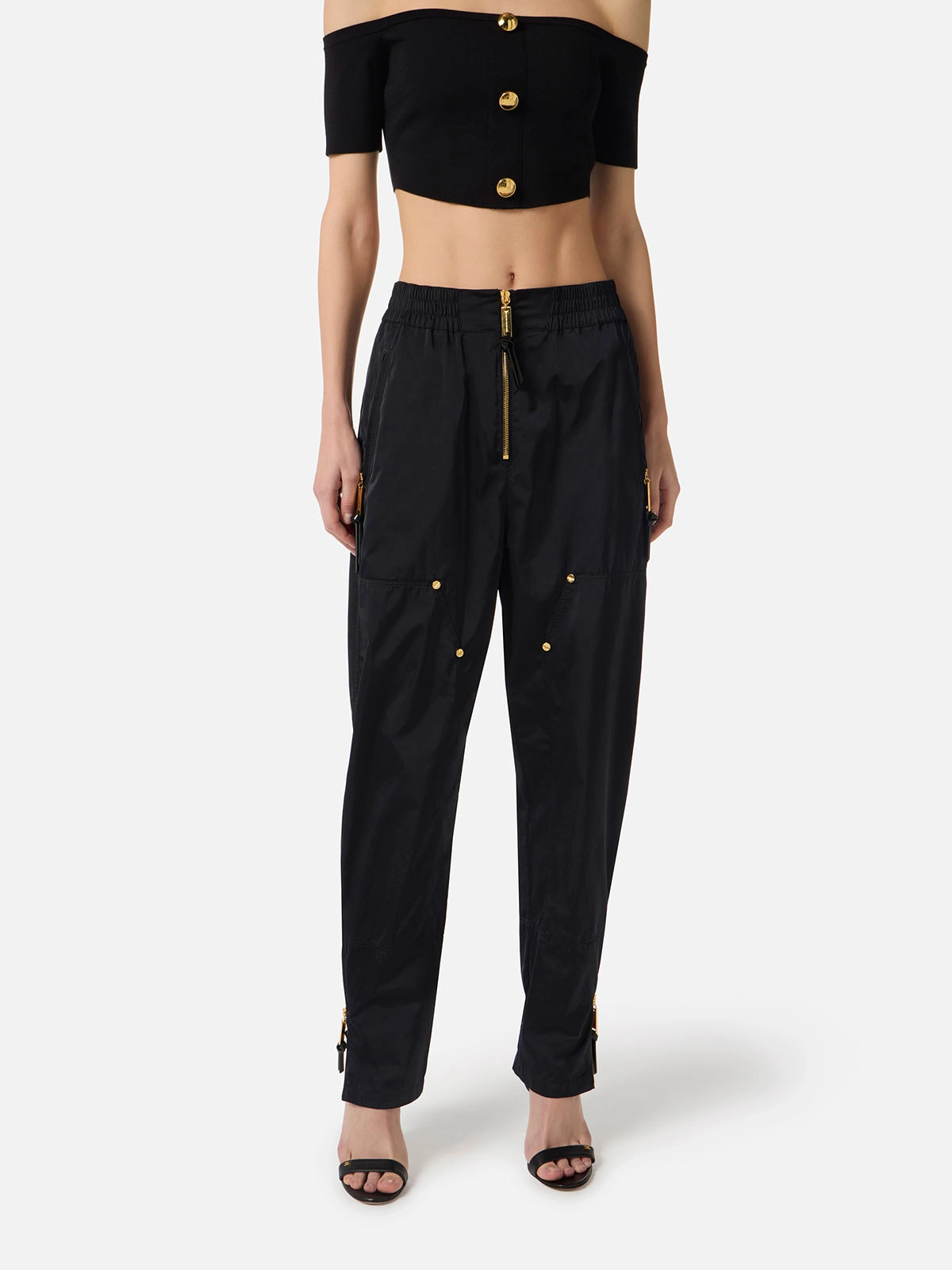 PA16461E2 Elisabetta Franchi Sailing Fabric Trousers