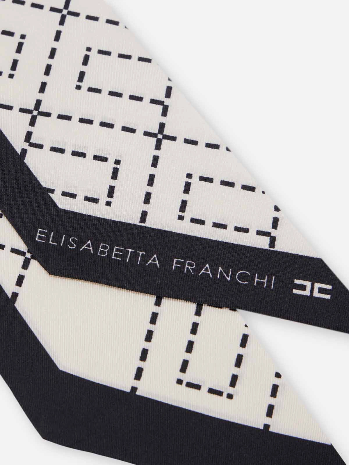 FO10F56E2 Elisabetta Franchi Silk Twill Scarf