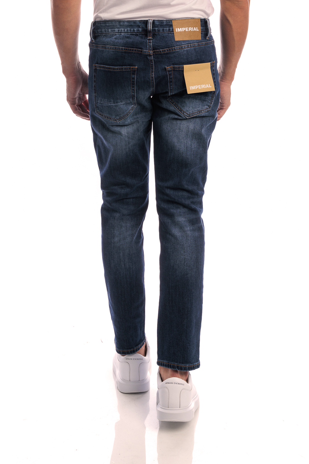 Imperial Pantaloni Uomo, Jeans, Denim, Chino, Cotone, Blu Scuro