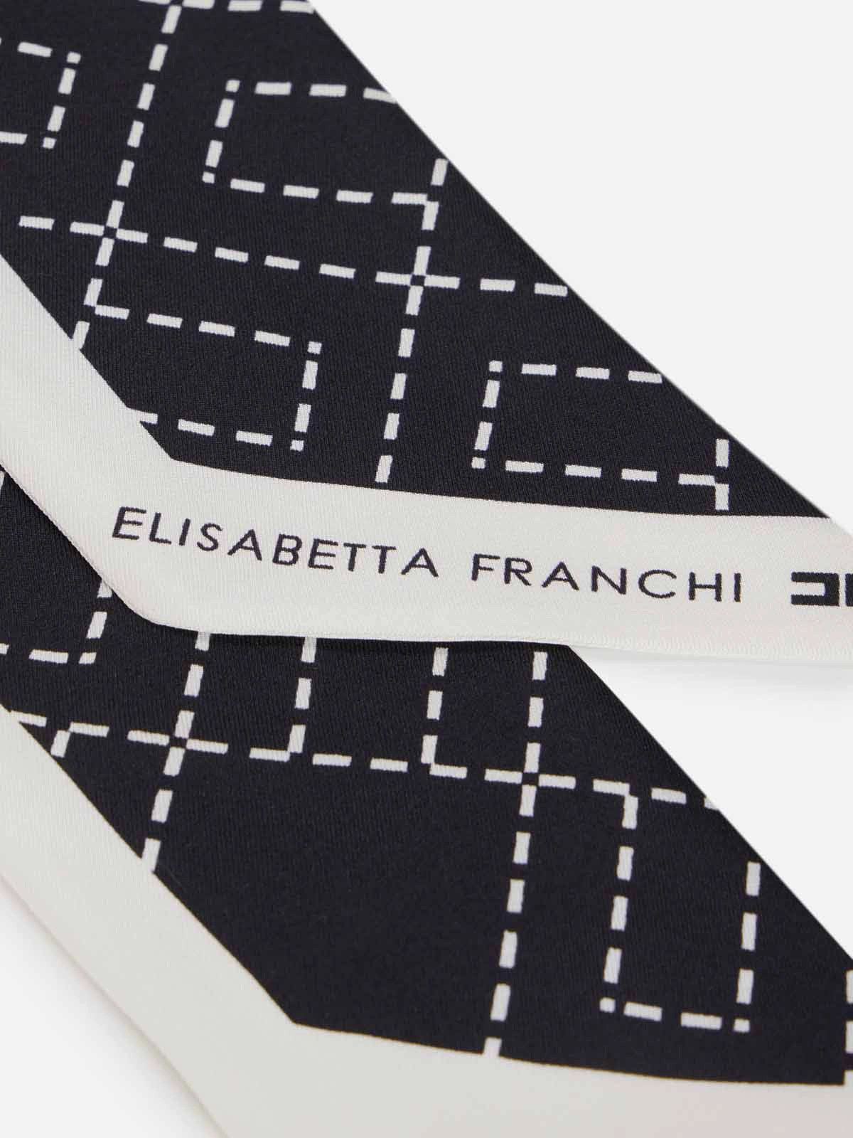 FO10F56E2 Elisabetta Franchi Silk Twill Scarf