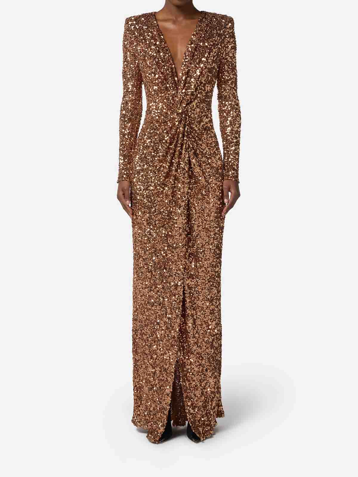 strapless open back dress Elisabetta Franchi Red Carpet Long Dress – Ellie Belle main image 1