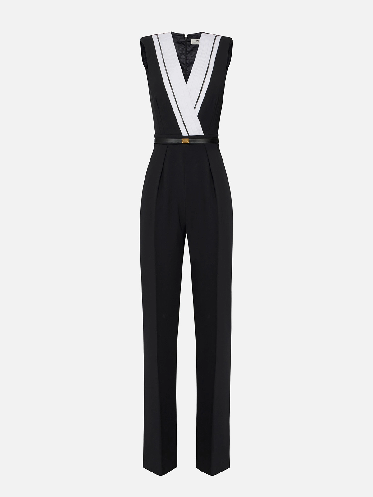 TU04656E2 Elisabetta Franchi Lightweight Crêpe Jumpsuit with