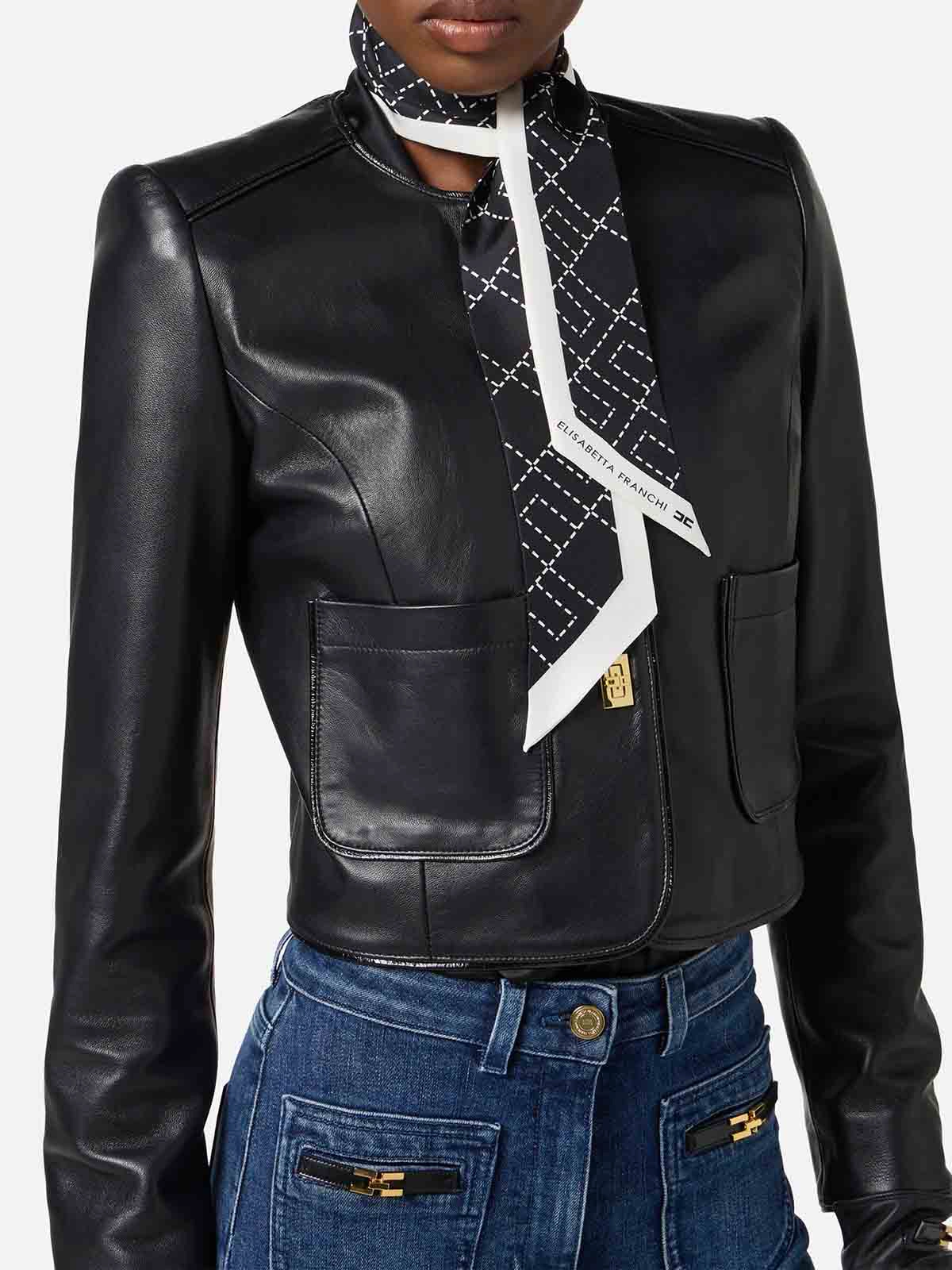 FO10F56E2 Elisabetta Franchi Silk Twill Scarf