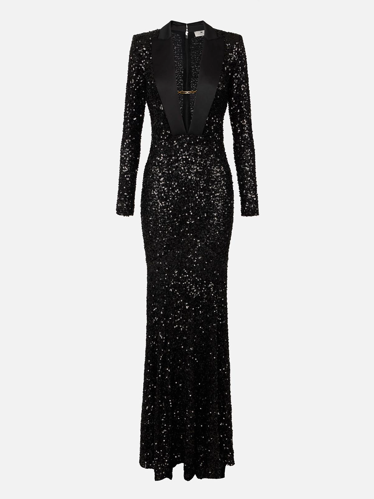 ABR1356E2 Elisabetta Franchi Abito Red Carpet In Full Paillettes