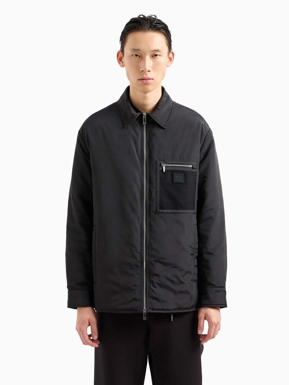 ARMANI EXCHANGE / ジップアップシャツブルゾン/ジャケット/M/ポリエステル/BLK/XM000031 XM000031AF10323 Armani Exchange Jacket