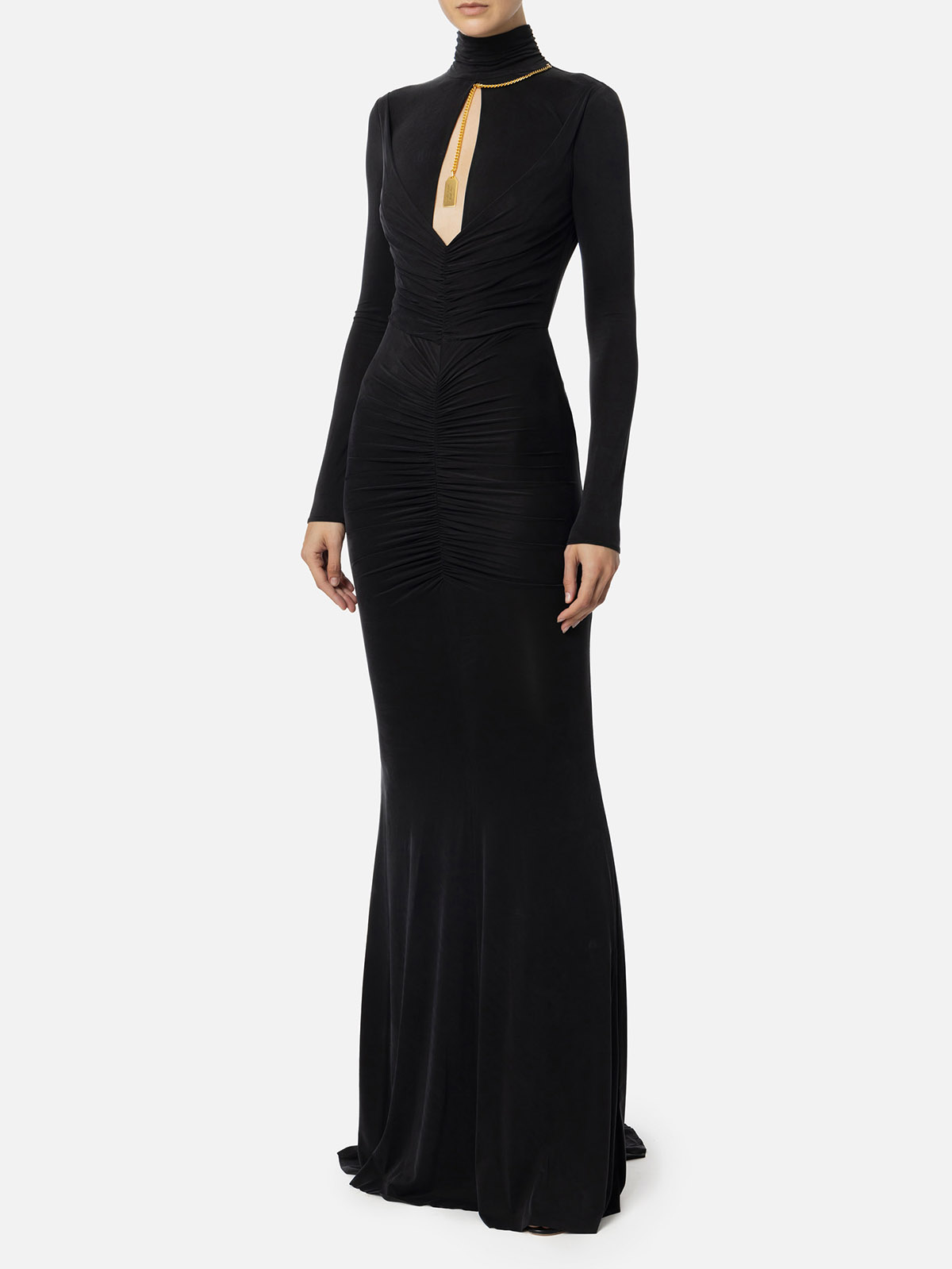 AB61646E2 Elisabetta Franchi Red Carpet Dress In Draped