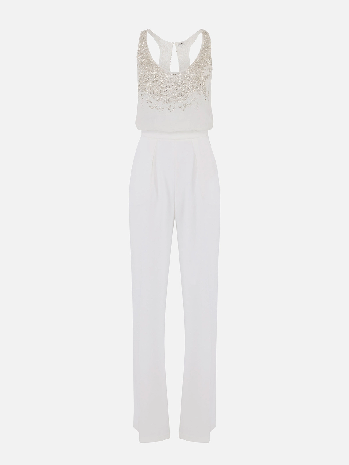 TU06357E2 Elisabetta Franchi Georgette and Crêpe Jumpsuit
