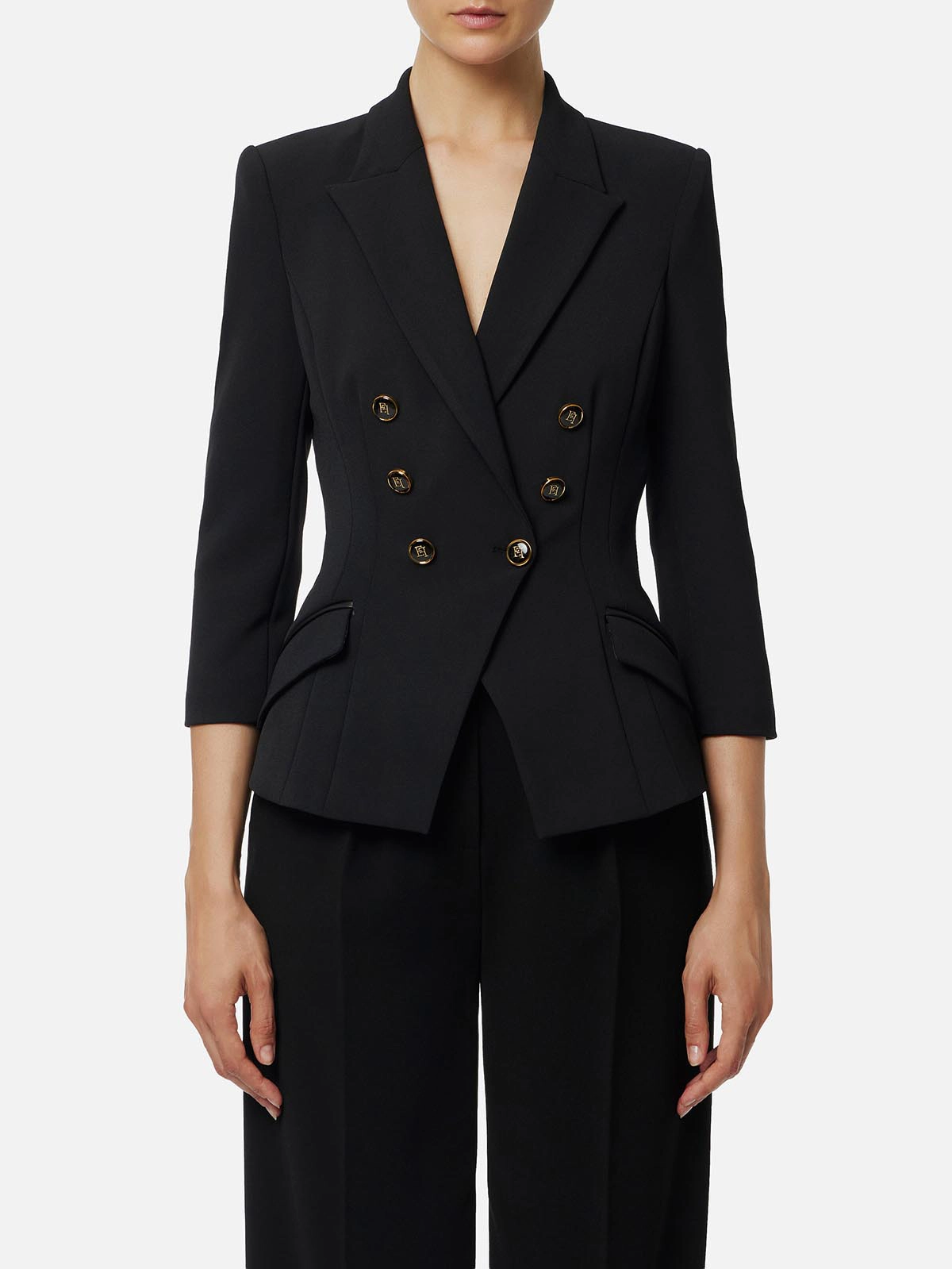 GI17456E2 Elisabetta Franchi Double Crêpe Jacket