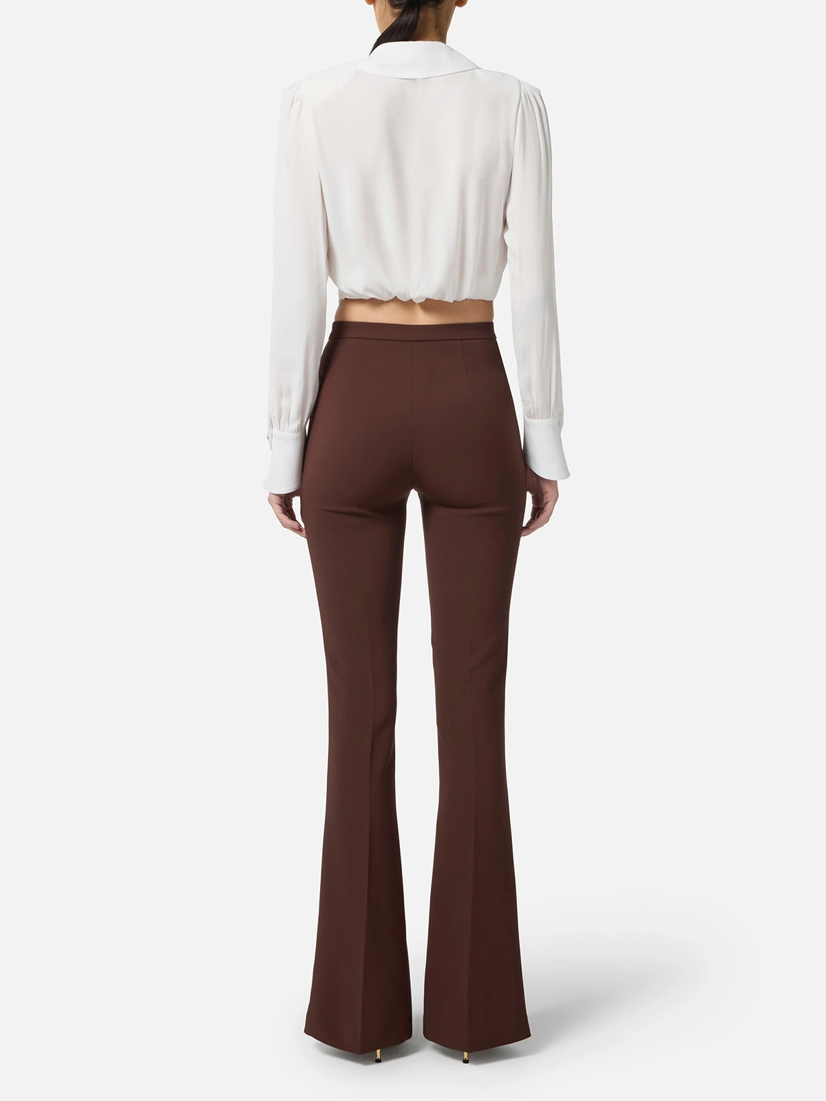 CAT0256E2 Elisabetta Franchi Georgette Shirt With Jewel Detail