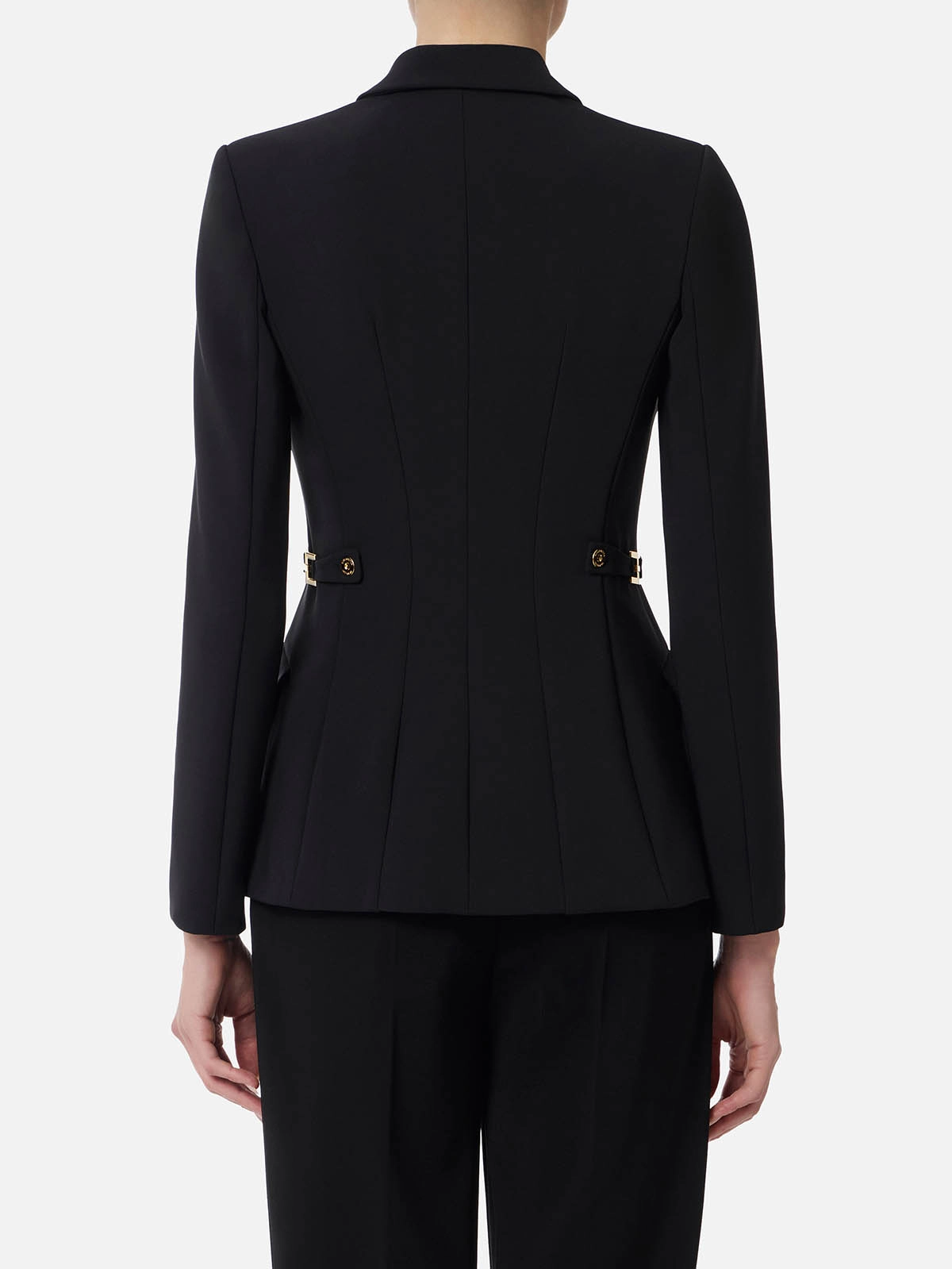 GI17556E2 Elisabetta Franchi Lightweight Crêpe Jacket With