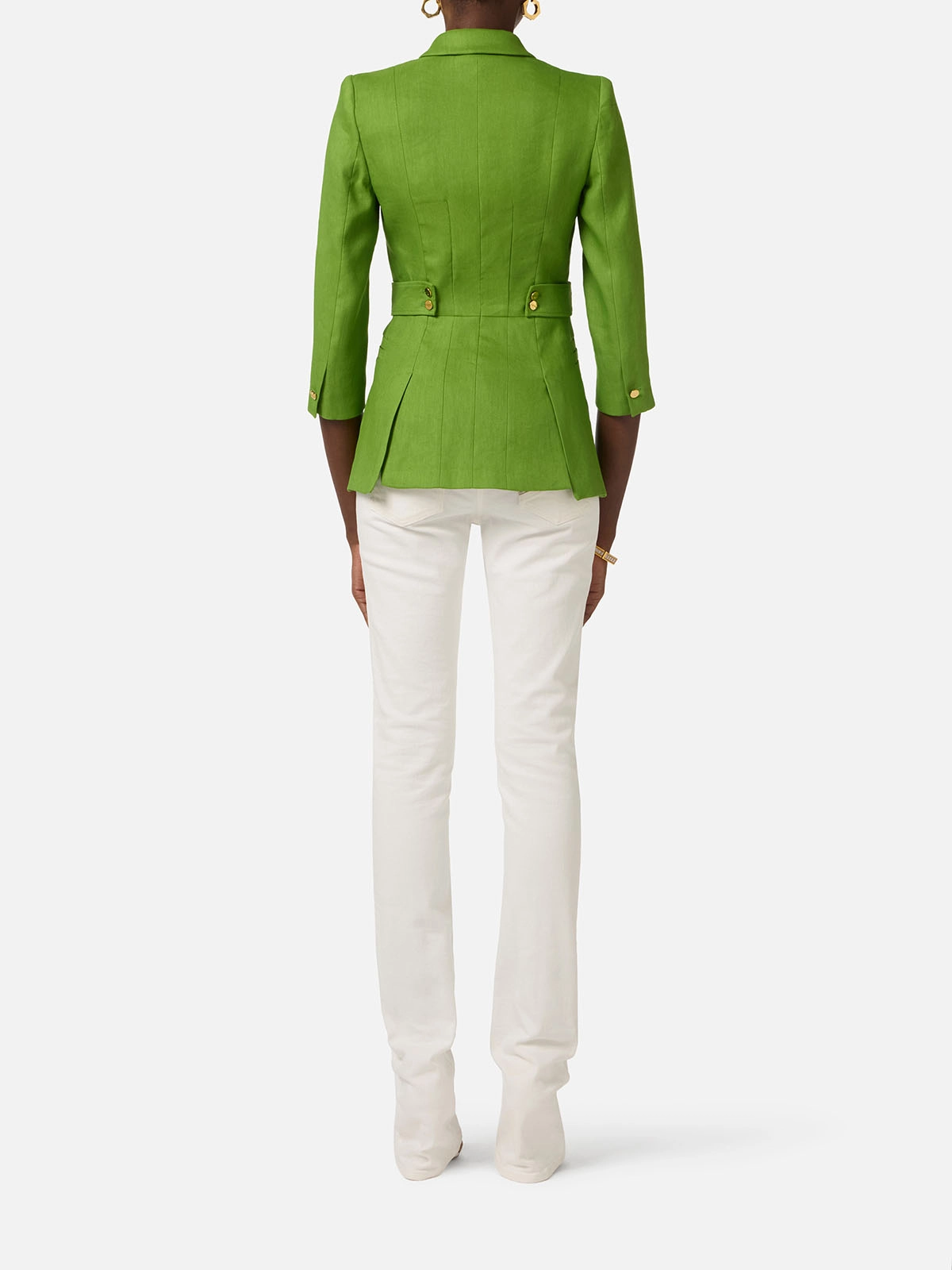 GI23662E2 Elisabetta Franchi Linen Blend Jacket