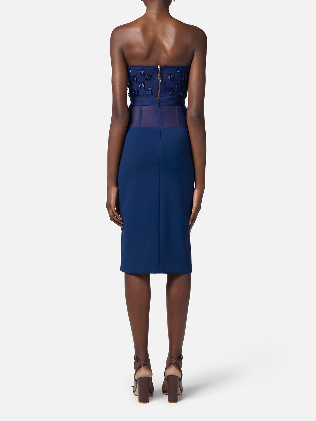 TK46S52E2 Elisabetta Franchi Stretch Viscose Top With All