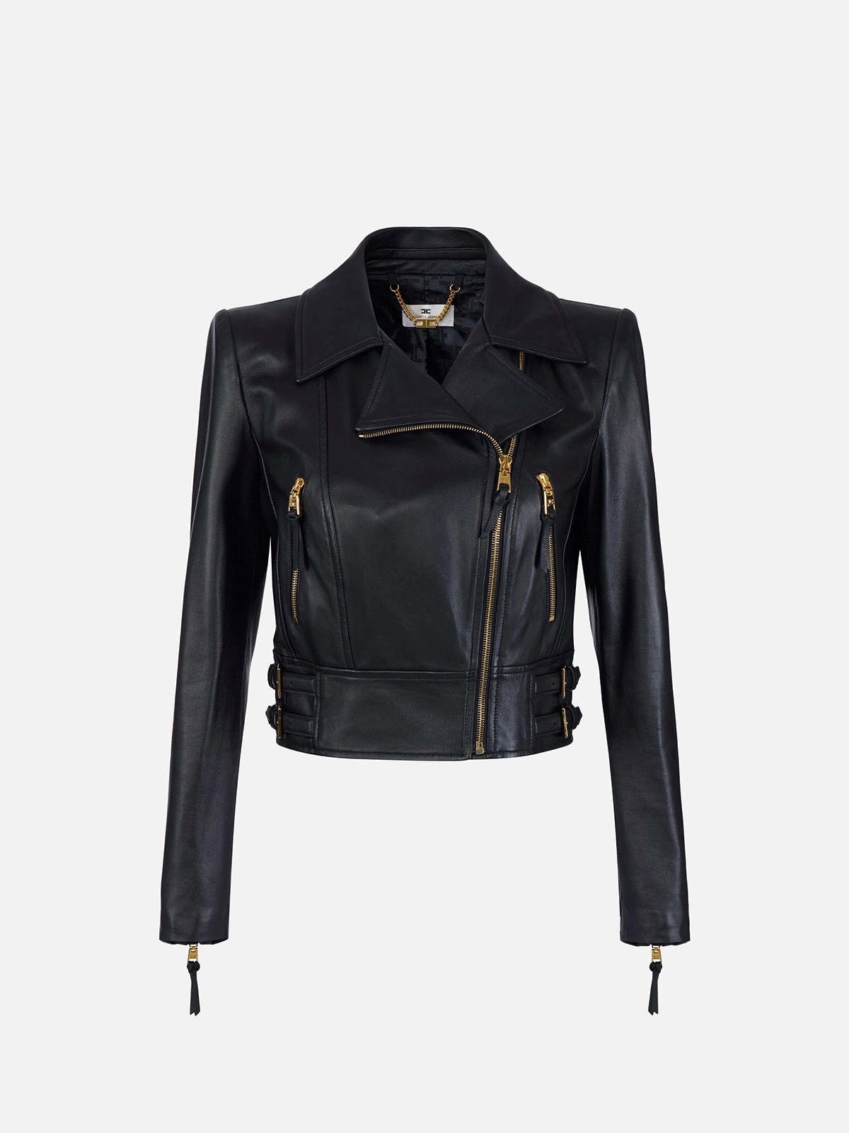 GD57Z61E2 Elisabetta Franchi Giacca Biker In Pelle