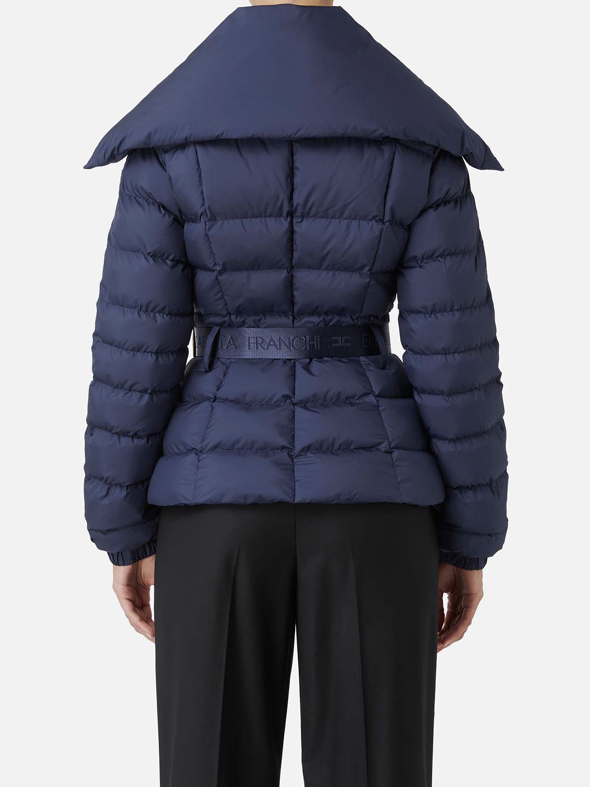 PI76D46E2 Elisabetta Franchi Short nylon down jacket with