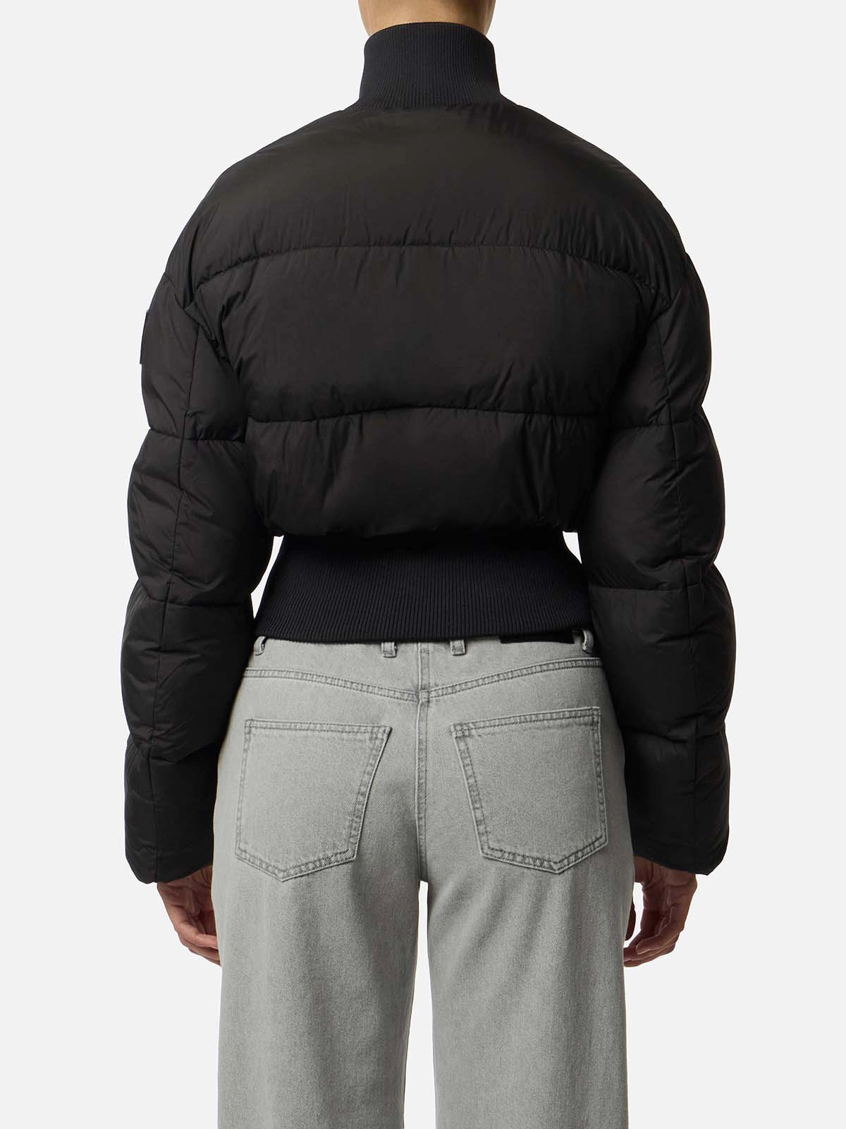 PI85D56E2 Elisabetta Franchi Down Jacket in Technical Fabric