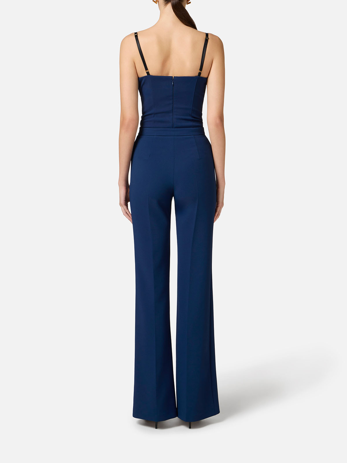 BO02551E2 Elisabetta Franchi Body In Crêpe With Criss-Cross