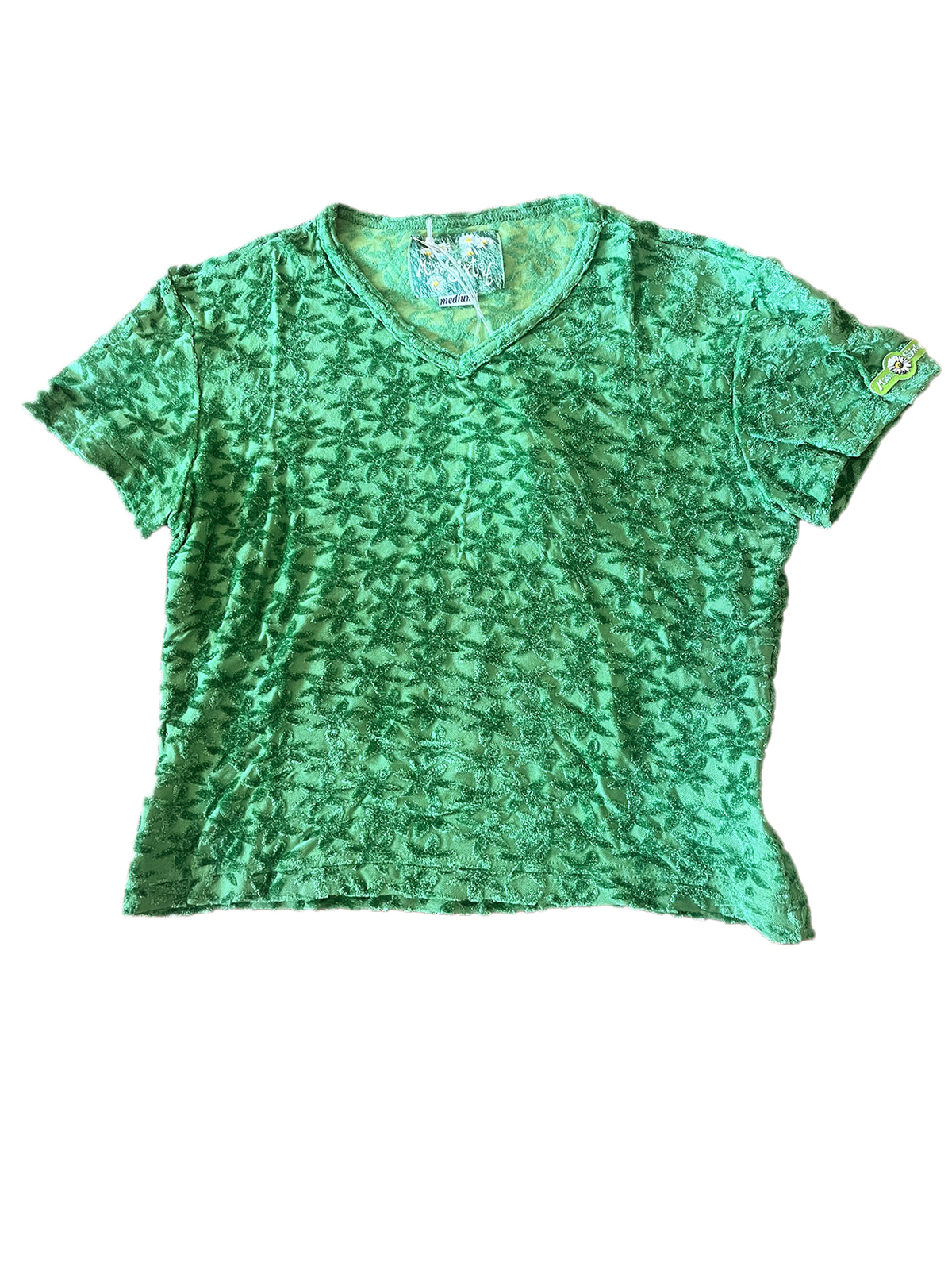 MISS SIXTY Hammer/1 T-Shirt fiorata effetto velluto
