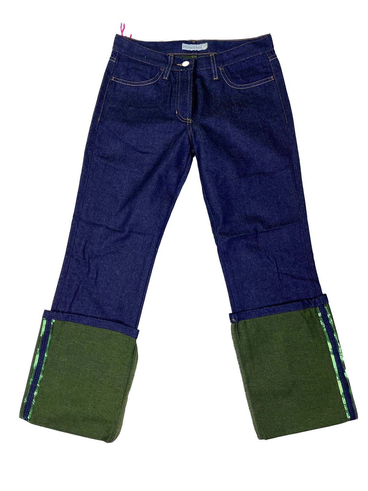 FORNARINA Sequina Jeans a zampa lavaggio Green Tea