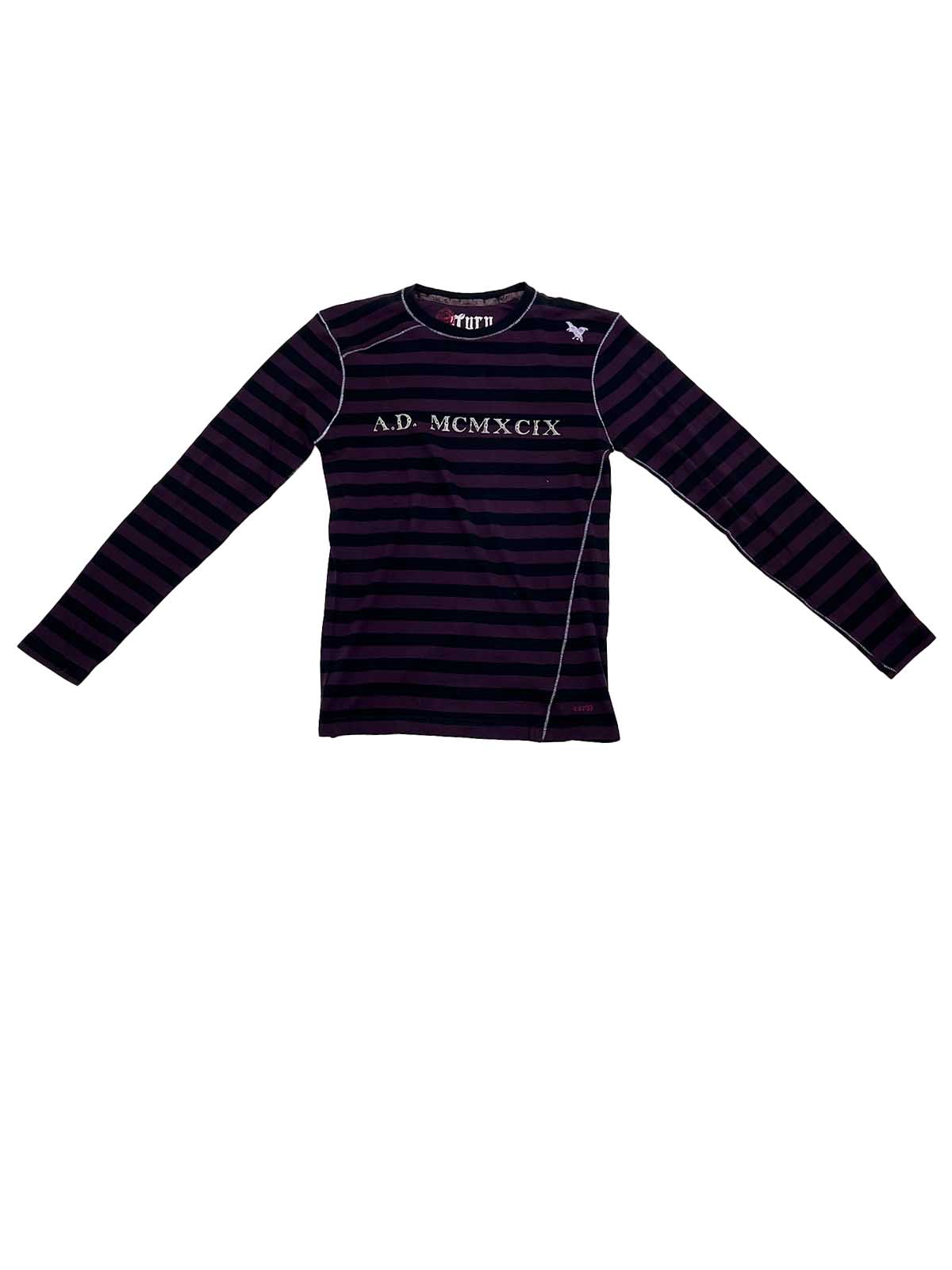 GURU 072GU315205 T-Shirt a righe con manica lunga