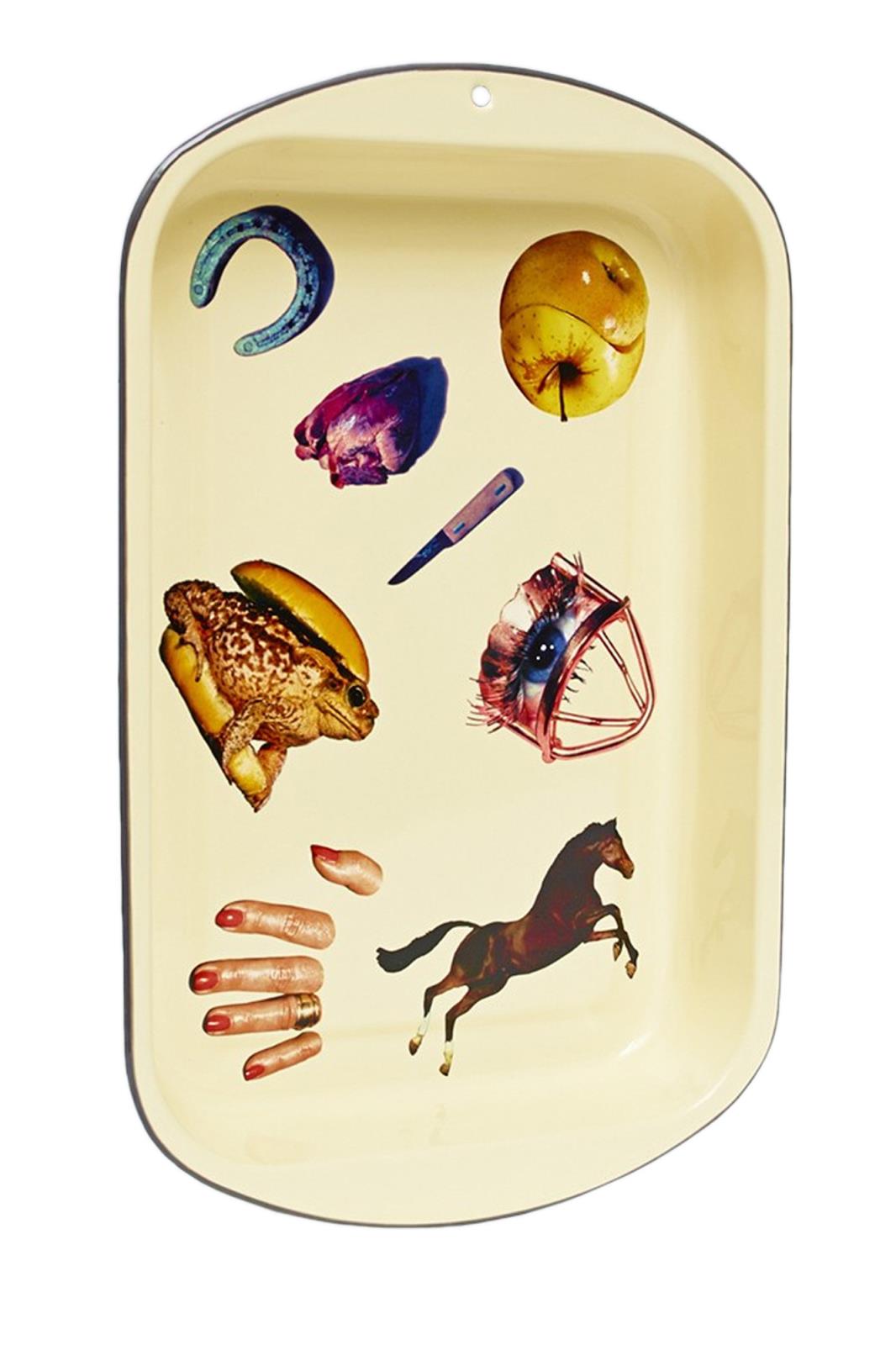 SELETTI Teglia in metallo smaltato Toiletpaper