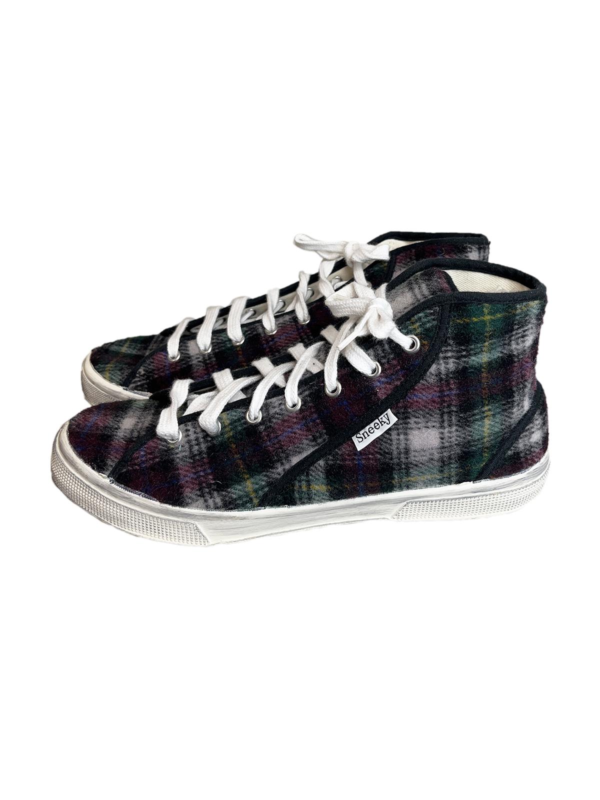 GIGOLÈ ARCHIVE Sneeky Sneakers 0121R5 Lana/Tela Tartan Sneakers