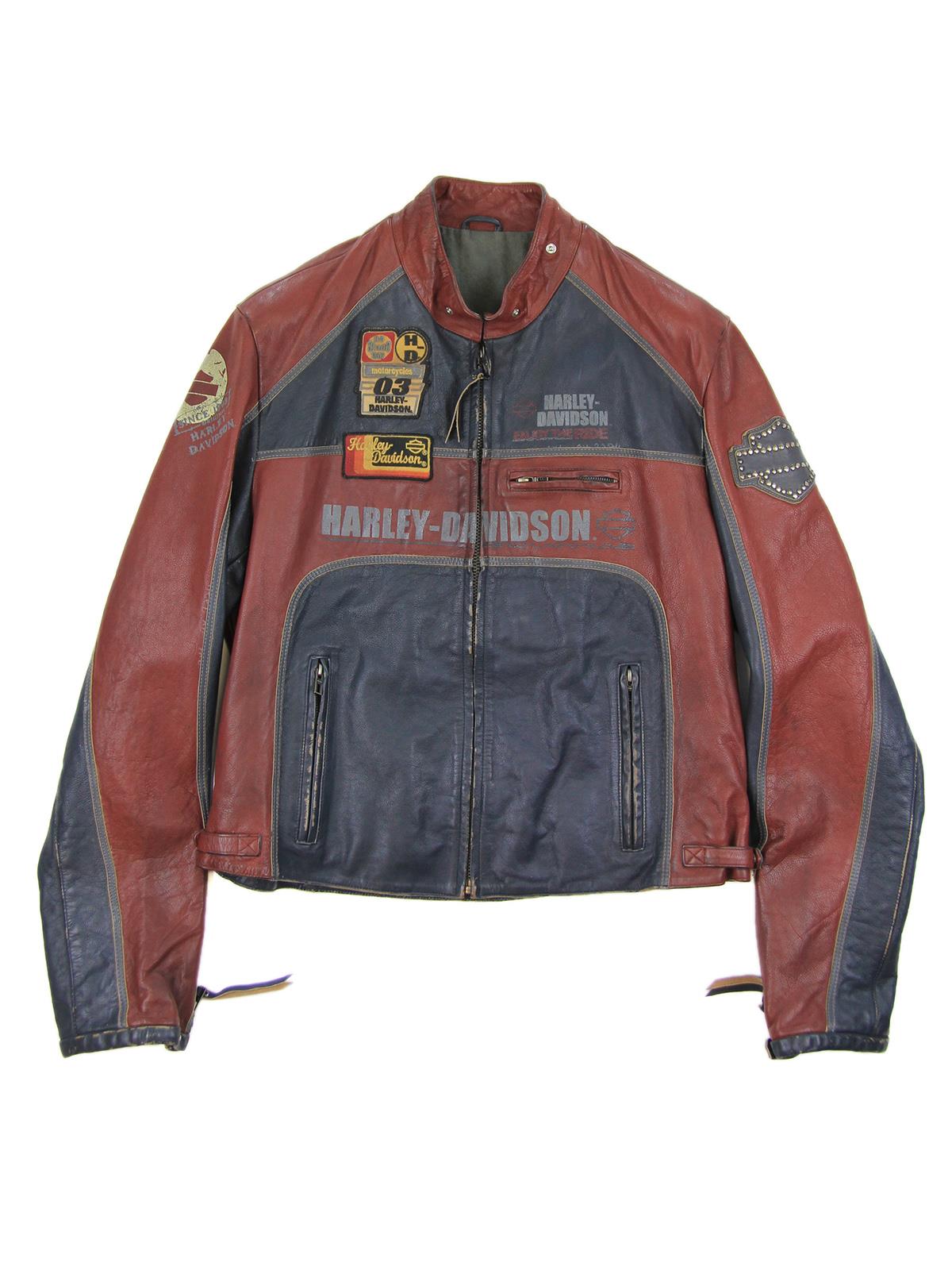 HARLEY DAVIDSON 516516240 Three Colours Leather Jacket