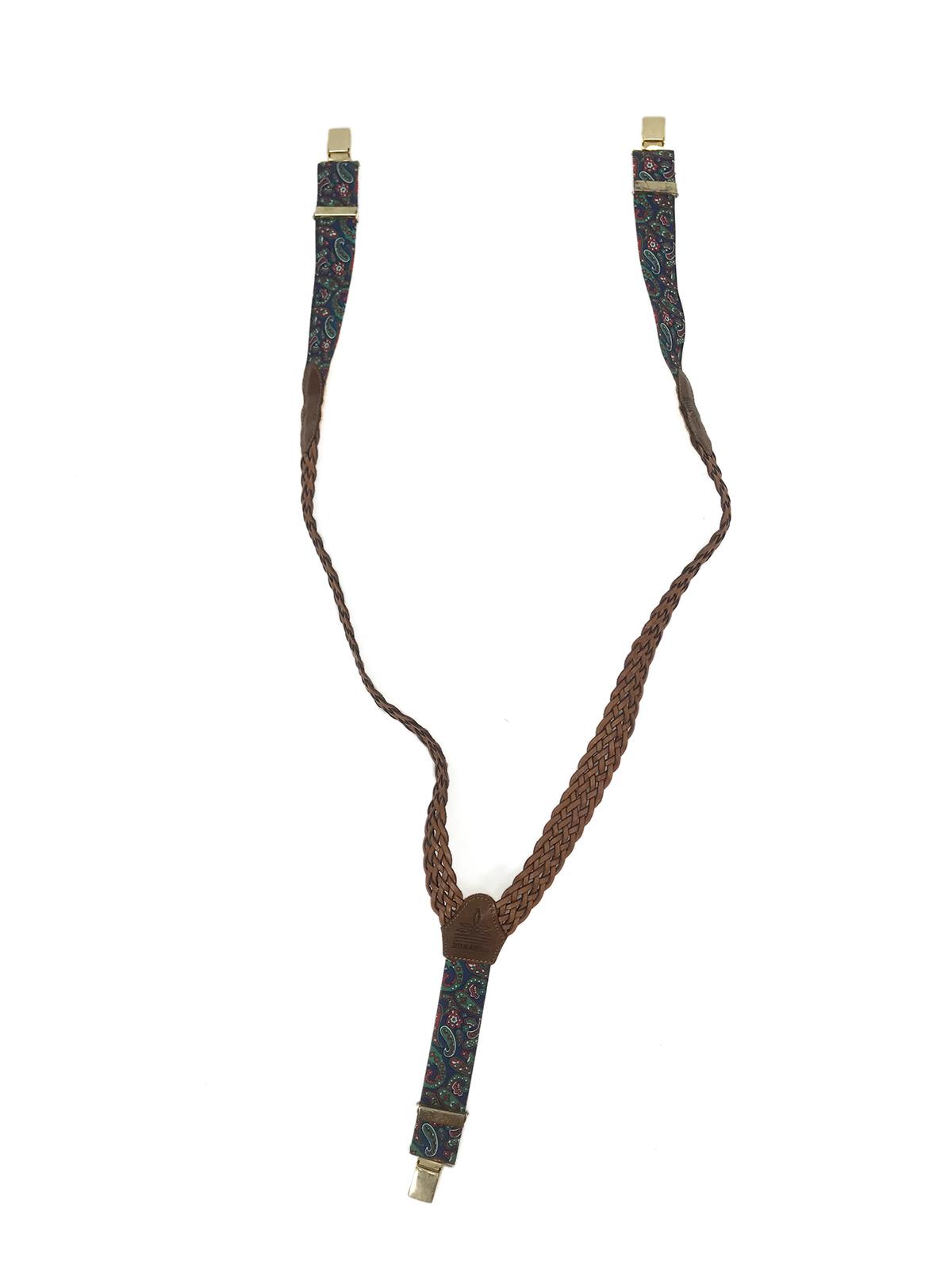DURANGO Braid Leather Braces Bretelle a treccia
