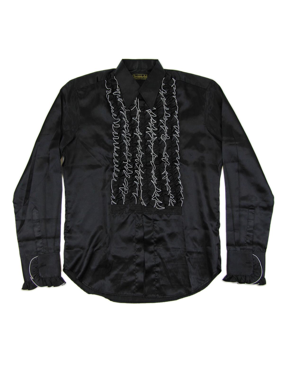 CHENASKI Camicia satinata con volant