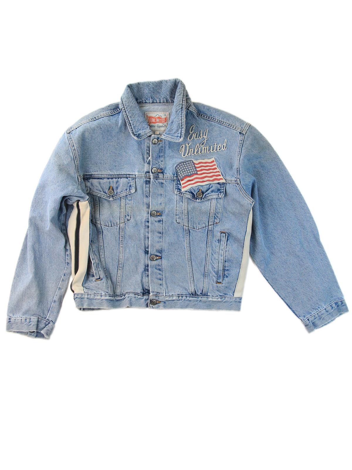 UNLIMITED Easy Stripes Denim Jacket American Flag